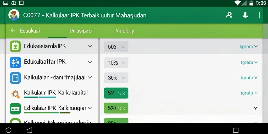 Antarmuka C0077 yang sederhana untuk Kalkulator IPK.