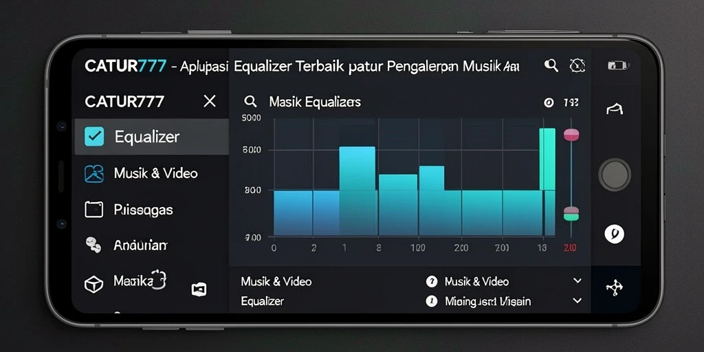 Antarmuka aplikasi Equalizer CATUR777 yang intuitif dan fungsional.