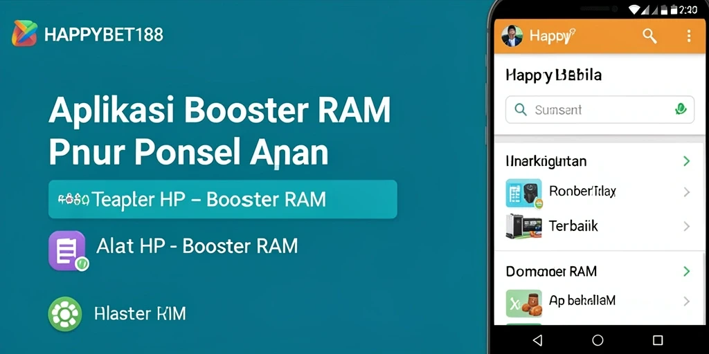 Antarmuka sederhana dan fungsional dari aplikasi Booster RAM.