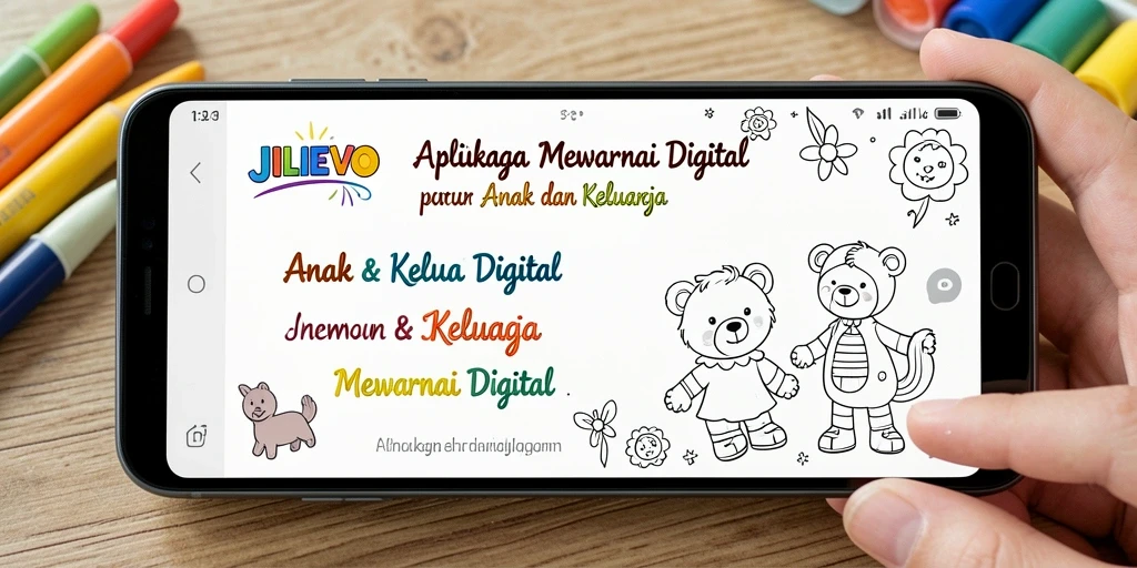 Antarmuka JILIEVO yang interaktif untuk mewarnai.