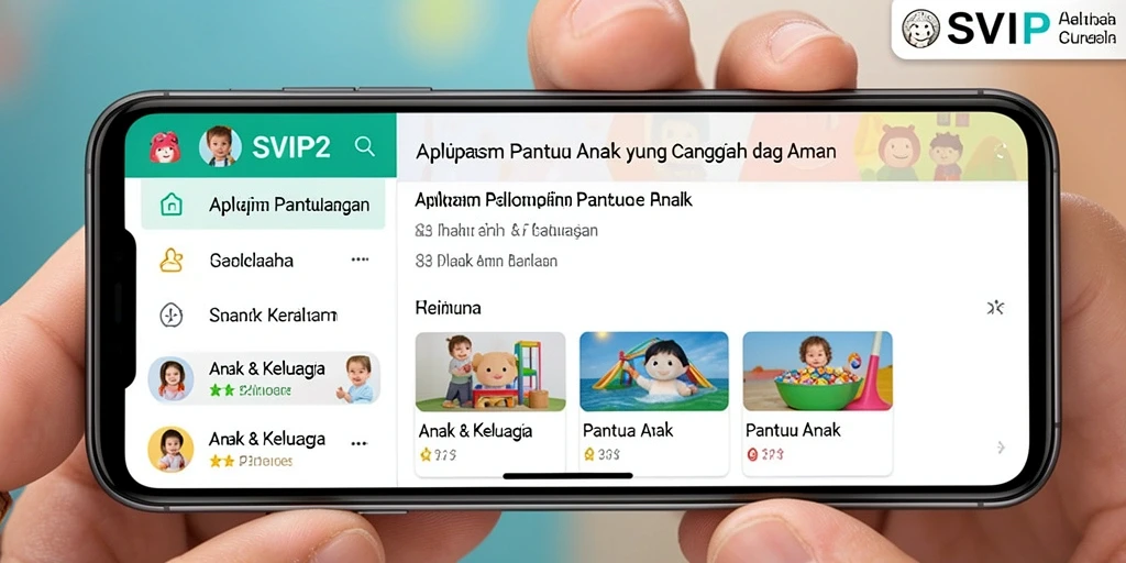 Tampilan antarmuka SVIP2 yang sederhana dan menarik untuk Pantau Anak.